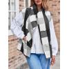 imageCicy Bell Womens Buffalo Plaid Vest Sleeveless Button Down Wool Blend Coats 2024 Trendy Jacketes with PocketsBlack
