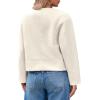 imageCicy Bell Womens Cropped Teddy Pea Coat Collarless Wool Blend Fleece Short Jacket Work Casual Fall OuterwearApricot