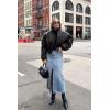imageCicy Bell Womens Faux Leather Bomber Jackets Baseball Collar Zip Up Cropped Biker Coat with PocketsBlack