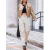 imageCicy Bell Womens Faux Leather Bomber Jackets Baseball Collar Zip Up Cropped Biker Coat with PocketsLight Khaki