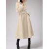 imageCicy Bell Womens Long DoubleBreasted Hooded Coat Winter Warm Wool Trench Coat with BeltsApricot