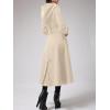 imageCicy Bell Womens Long DoubleBreasted Hooded Coat Winter Warm Wool Trench Coat with BeltsApricot