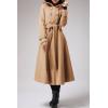 imageCicy Bell Womens Long DoubleBreasted Hooded Coat Winter Warm Wool Trench Coat with BeltsCamel