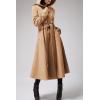 imageCicy Bell Womens Long DoubleBreasted Hooded Coat Winter Warm Wool Trench Coat with BeltsCamel