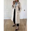 imageCicy Bell Womens Long Trench Coat Double Breasted Classic Lapel Fall Overcoat with BeltBeige