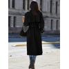 imageCicy Bell Womens Long Trench Coat Double Breasted Classic Lapel Fall Overcoat with BeltBlack