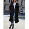 imageCicy Bell Womens Long Trench Coat Double Breasted Classic Lapel Fall Overcoat with BeltBlack
