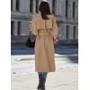 imageCicy Bell Womens Long Trench Coat Double Breasted Classic Lapel Fall Overcoat with BeltKhaki