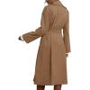 imageCicy Bell Womens Long Trench Coat Double Breasted Lapel Midi Jacket with Belt OvercoatDark Khaki