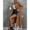 imageCicy Bell Womens Long Trench Coat Double Breasted Lapel Midi Jacket with Belt OvercoatDark Khaki