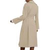 imageCicy Bell Womens Long Trench Coat Double Breasted Lapel Midi Jacket with Belt OvercoatKhaki