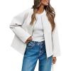 imageCicy Bell Womens Oversized Bomber Jacket Zip Up Collarless Work Casual Blazer Lightweight Fall Pea CoatsWhite