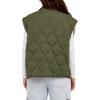 imageCicy Bell Womens Quilted Puffer Vest Stand Collar Zip Up Winter Lightweight Padded Gilet OuterwearArmy Green