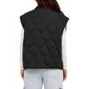 imageCicy Bell Womens Quilted Puffer Vest Stand Collar Zip Up Winter Lightweight Padded Gilet OuterwearBlack