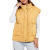 imageCicy Bell Womens Quilted Puffer Vest Stand Collar Zip Up Winter Lightweight Padded Gilet OuterwearLight Yellow