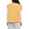 imageCicy Bell Womens Quilted Puffer Vest Stand Collar Zip Up Winter Lightweight Padded Gilet OuterwearLight Yellow