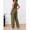 imageCicy Bell Womens Vest Sets 2 Piece Outfits Sleeveless Blazer Waistcoat and Dress Pants Suits Dressy CasualArmy Green