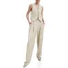 imageCicy Bell Womens Vest Sets 2 Piece Outfits Sleeveless Blazer Waistcoat and Dress Pants Suits Dressy CasualBeige