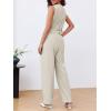 imageCicy Bell Womens Vest Sets 2 Piece Outfits Sleeveless Blazer Waistcoat and Dress Pants Suits Dressy CasualBeige