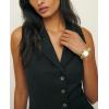 imageCicy Bell Womens Vest Sets Summer 2 Piece Outfits Button Crop Blazer Vest and Wide Leg Pant SuitsBlack
