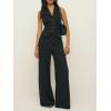 imageCicy Bell Womens Vest Sets Summer 2 Piece Outfits Button Crop Blazer Vest and Wide Leg Pant SuitsBlack