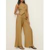 imageCicy Bell Womens Vest Sets Summer 2 Piece Outfits Button Crop Blazer Vest and Wide Leg Pant SuitsKhaki