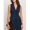 imageCicy Bell Womens Vest Sets Summer 2 Piece Outfits Button Crop Blazer Vest and Wide Leg Pant SuitsNavy