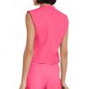 imageCicy Bell Womens Waistcoat Vest Sleeveless Blazers V Neck Button Up Asymmetrical Hem Work Office Suit VestsBright Pink