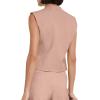 imageCicy Bell Womens Waistcoat Vest Sleeveless Blazers V Neck Button Up Asymmetrical Hem Work Office Suit VestsLight Pink