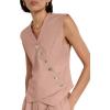 imageCicy Bell Womens Waistcoat Vest Sleeveless Blazers V Neck Button Up Asymmetrical Hem Work Office Suit VestsLight Pink
