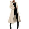 imageCicy Bell Womens Long DoubleBreasted Hooded Coat Winter Warm Wool Trench Coat with BeltsApricot