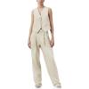 imageCicy Bell Womens Vest Sets 2 Piece Outfits Sleeveless Blazer Waistcoat and Dress Pants Suits Dressy CasualBeige
