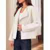 imageCicy Bell Womens Cropped Winter Pea Coats Business Casual Open Front Cardigan Jackets OuterwearBeige
