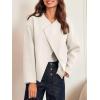 imageCicy Bell Womens Cropped Winter Pea Coats Business Casual Open Front Cardigan Jackets OuterwearBeige