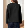 imageCicy Bell Womens Cropped Winter Pea Coats Business Casual Open Front Cardigan Jackets OuterwearBlack