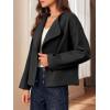imageCicy Bell Womens Cropped Winter Pea Coats Business Casual Open Front Cardigan Jackets OuterwearBlack