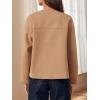 imageCicy Bell Womens Cropped Winter Pea Coats Business Casual Open Front Cardigan Jackets OuterwearKhaki