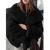 imageCicy Bell Womens Faux Fur Coat Winter Shaggy Casual Oversized Lapel Jackets Warm Fuzzy OuterwearBlack