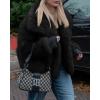 imageCicy Bell Womens Faux Fur Coat Winter Shaggy Casual Oversized Lapel Jackets Warm Fuzzy OuterwearBlack