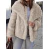 imageCicy Bell Womens Faux Fur Coat Winter Shaggy Casual Oversized Lapel Jackets Warm Fuzzy OuterwearKhaki