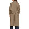 imageCicy Bell Womens Long Pea Coats Oversized Wrap Wool Blend Trench Coats Winter Open Front Cardigan OvercoatsBrown