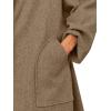 imageCicy Bell Womens Long Pea Coats Oversized Wrap Wool Blend Trench Coats Winter Open Front Cardigan OvercoatsBrown
