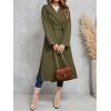 imageCicy Bell Womens Long Winter Pea Coats Oversized Warm Open Front Overcoats Jackets with BeltArmy Green