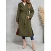 imageCicy Bell Womens Long Winter Pea Coats Oversized Warm Open Front Overcoats Jackets with BeltArmy Green