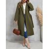 imageCicy Bell Womens Long Winter Pea Coats Oversized Warm Open Front Overcoats Jackets with BeltArmy Green