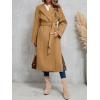 imageCicy Bell Womens Long Winter Pea Coats Oversized Warm Open Front Overcoats Jackets with BeltCamel