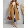 imageCicy Bell Womens Long Winter Pea Coats Oversized Warm Open Front Overcoats Jackets with BeltCamel
