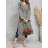 imageCicy Bell Womens Long Winter Pea Coats Oversized Warm Open Front Overcoats Jackets with BeltGrey