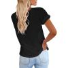 imageCicy Bell Womens Short Sleeve Shirts Crewneck Loose Casual Summer Basic Tees TopsBlack