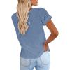 imageCicy Bell Womens Short Sleeve Shirts Crewneck Loose Casual Summer Basic Tees TopsBlue